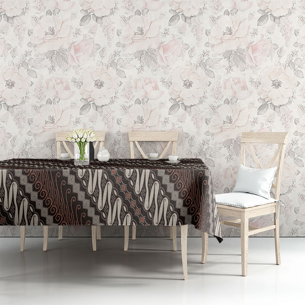 Yogyakarta Parang Batik Motifs Tablecloth Indonesian Traditional Pattern