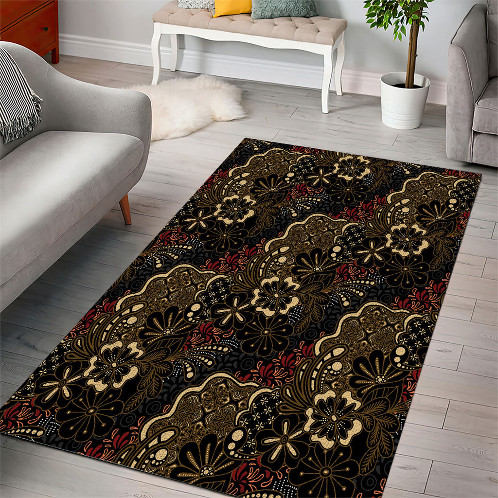 Batik Sekar Jagad Area Rug Indonesian Traditional Pattern