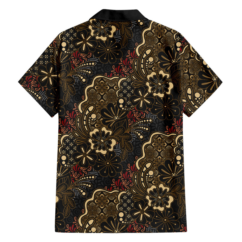 Batik Sekar Jagad Family Matching Short Sleeve Bodycon Dress and Hawaiian Shirt Indonesian Traditional Pattern LT01 - Polynesian Pride