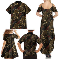 Batik Sekar Jagad Family Matching Summer Maxi Dress and Hawaiian Shirt Indonesian Traditional Pattern LT01 - Polynesian Pride