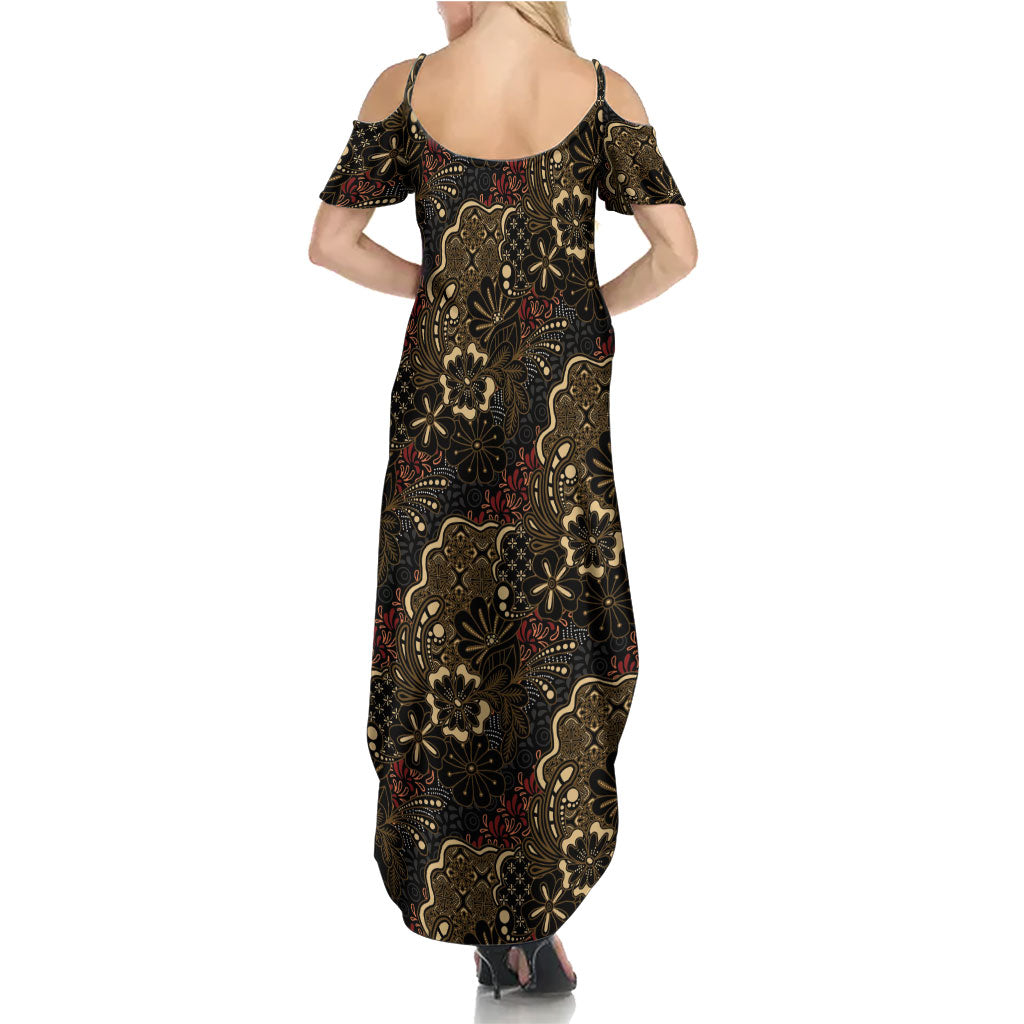 Batik Sekar Jagad Family Matching Summer Maxi Dress and Hawaiian Shirt Indonesian Traditional Pattern LT01 - Polynesian Pride