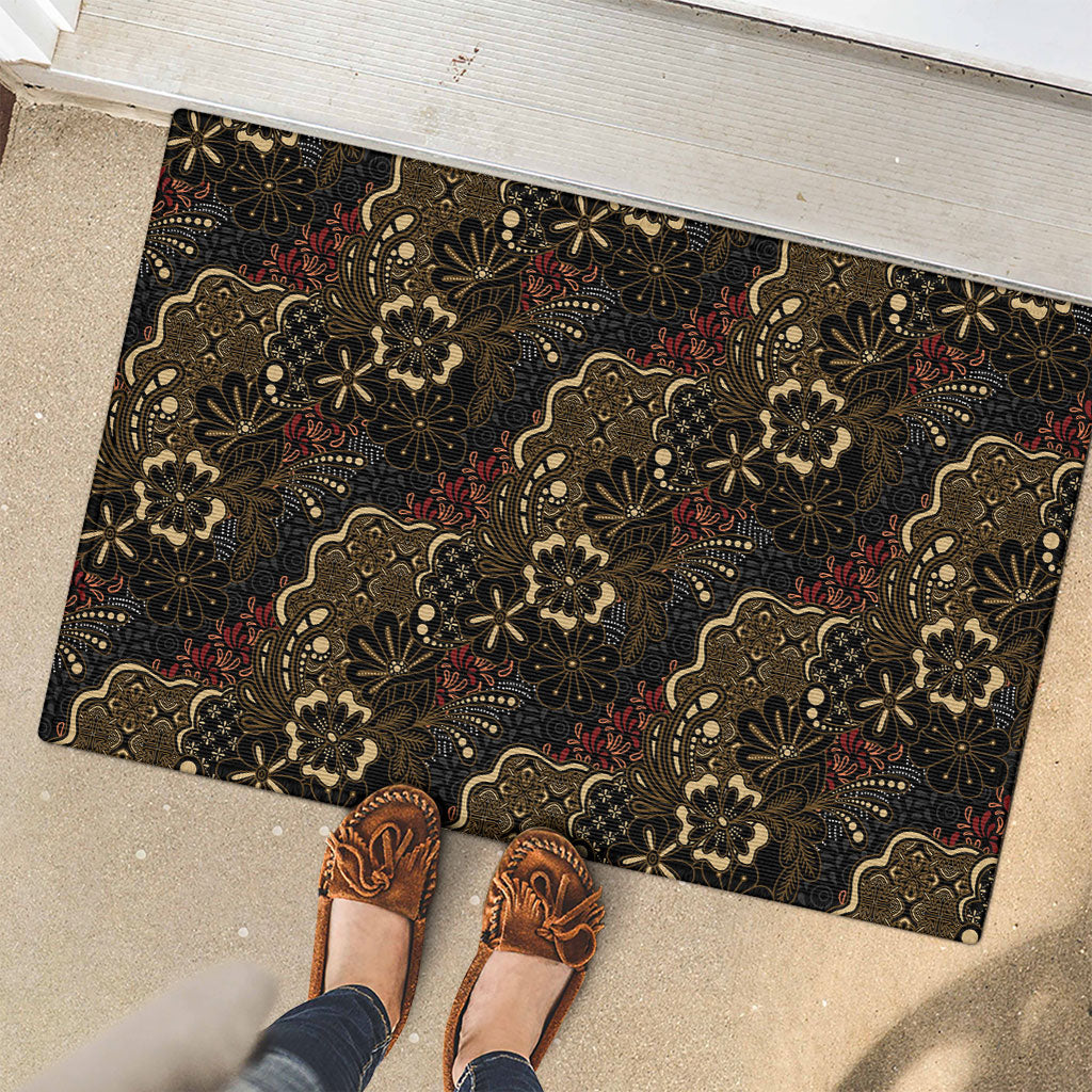 Batik Sekar Jagad Rubber Doormat Indonesian Traditional Pattern