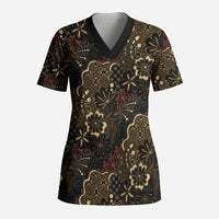 Batik Sekar Jagad Scrub Top Indonesian Traditional Pattern