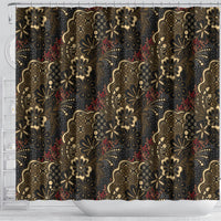 Batik Sekar Jagad Shower Curtain Indonesian Traditional Pattern