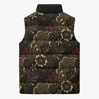 Batik Sekar Jagad Sleeveless Puffer Jacket Indonesian Traditional Pattern