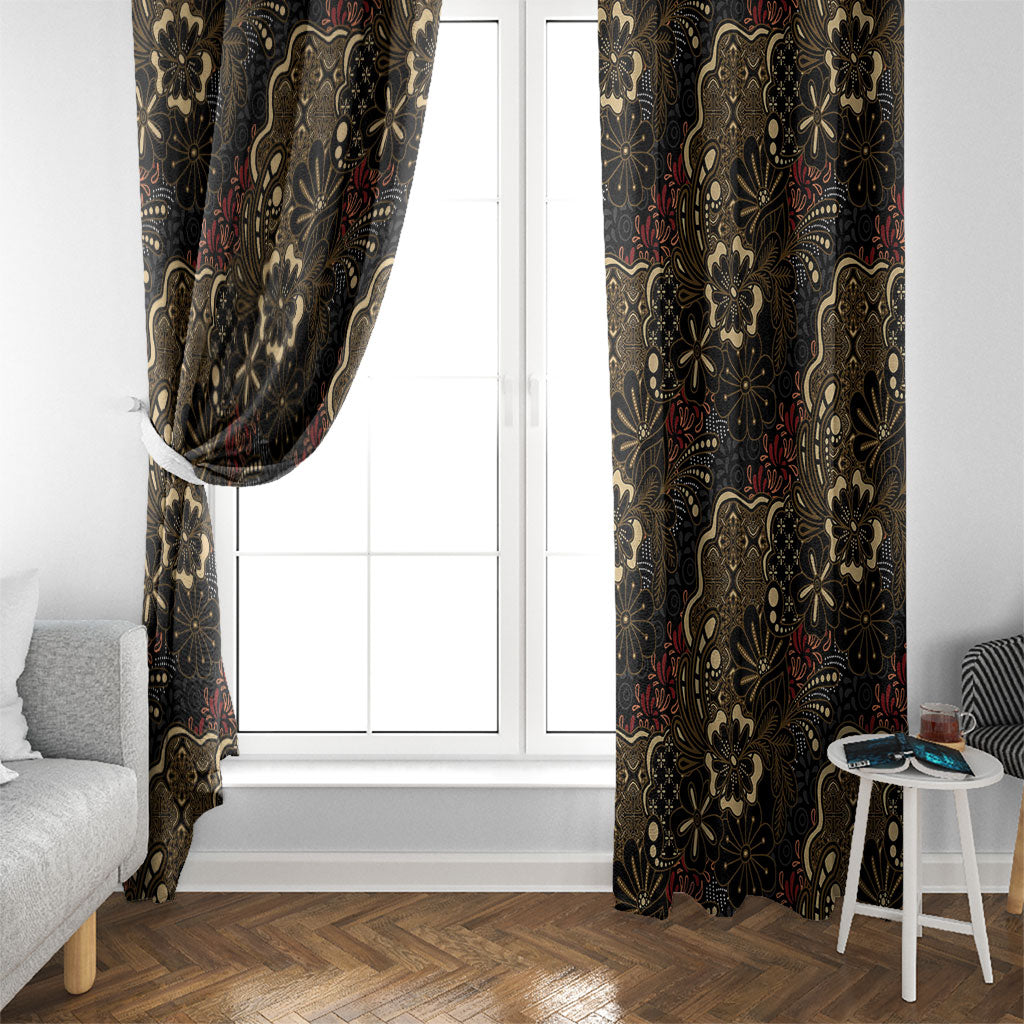 Batik Sekar Jagad Window Curtain Indonesian Traditional Pattern