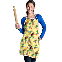 Hawaii Hula Girl Tropical Apron Yellow Palaka LT01 - Polynesian Pride