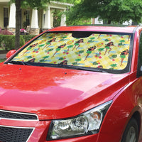 Hawaii Hula Girl Tropical Auto Sun Shade Yellow Palaka LT01 - Polynesian Pride