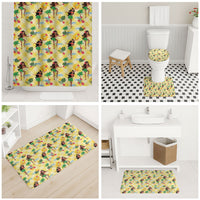 Hawaii Hula Girl Tropical Bathroom Set Yellow Palaka LT01 - Polynesian Pride