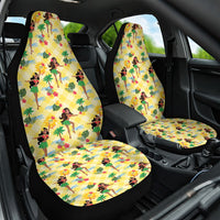 Hawaii Hula Girl Tropical Car Seat Cover Yellow Palaka LT01 One Size Yellow - Polynesian Pride