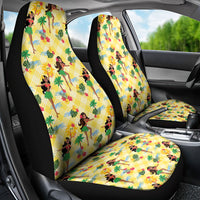 Hawaii Hula Girl Tropical Car Seat Cover Yellow Palaka LT01 - Polynesian Pride