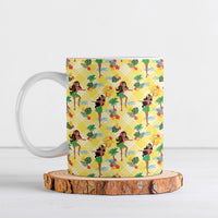 Hawaii Hula Girl Tropical Ceramic Mug Yellow Palaka LT01 Yellow - Polynesian Pride