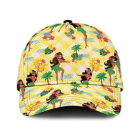 Hawaii Hula Girl Tropical Classic Cap Yellow Palaka LT01 Universal Fit Yellow - Polynesian Pride