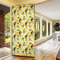 Hawaii Hula Girl Tropical Door Cover Yellow Palaka LT01 - Polynesian Pride