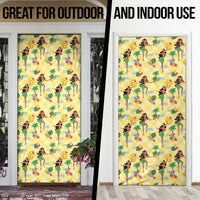 Hawaii Hula Girl Tropical Door Cover Yellow Palaka LT01 - Polynesian Pride