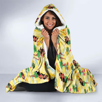 Hawaii Hula Girl Tropical Hooded Blanket Yellow Palaka LT01 - Polynesian Pride