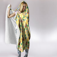 Hawaii Hula Girl Tropical Hooded Blanket Yellow Palaka LT01 - Polynesian Pride