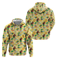 Hawaii Hula Girl Tropical Hoodie Yellow Palaka LT01 - Polynesian Pride