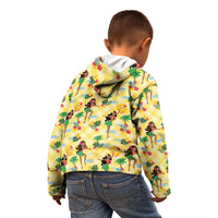 Hawaii Hula Girl Tropical Kid Hoodie Yellow Palaka LT01 - Polynesian Pride