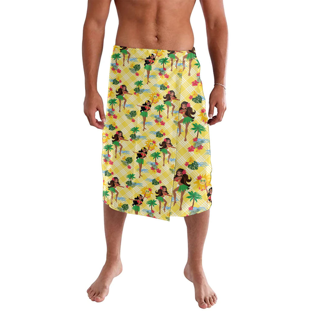 Hawaii Hula Girl Tropical Lavalava Yellow Palaka LT01 Yellow - Polynesian Pride