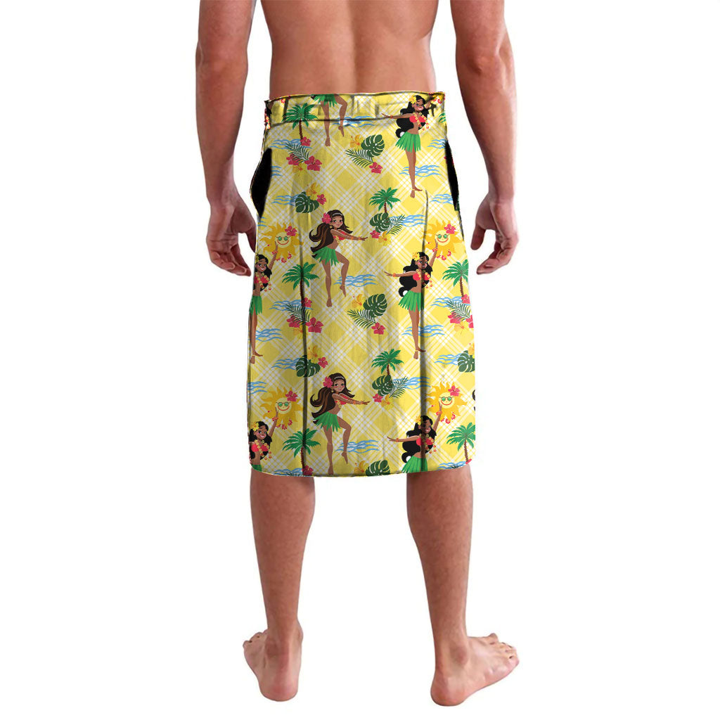 Hawaii Hula Girl Tropical Lavalava Yellow Palaka LT01 - Polynesian Pride