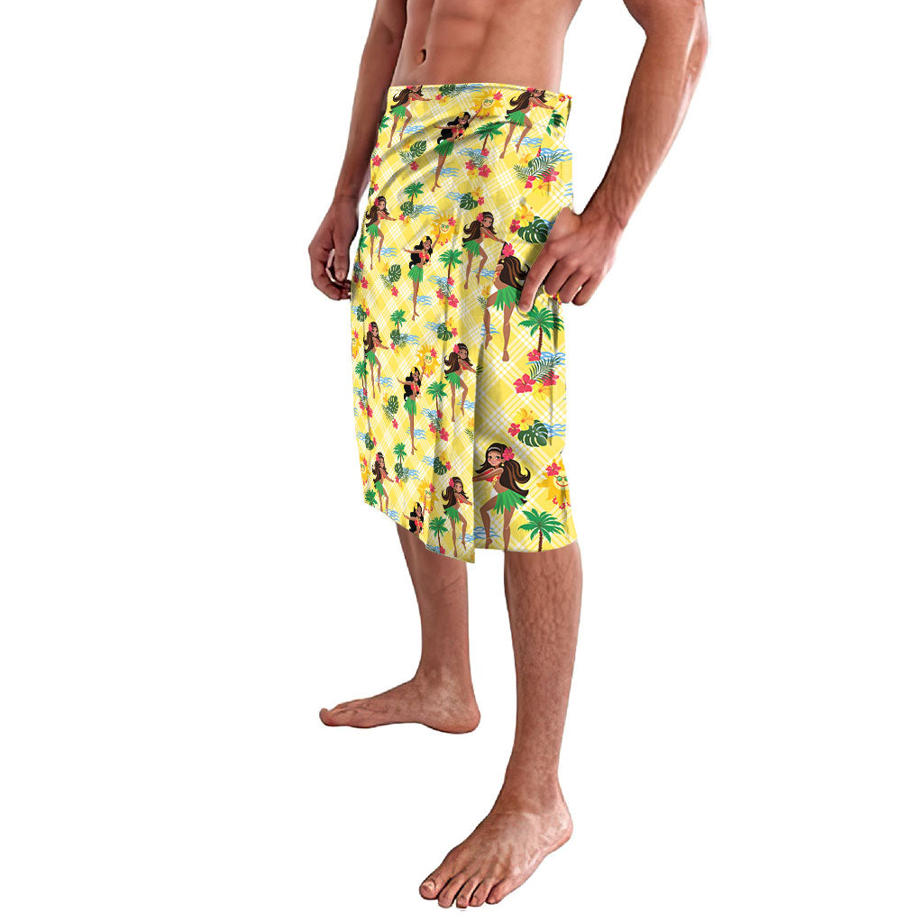 Hawaii Hula Girl Tropical Lavalava Yellow Palaka LT01 - Polynesian Pride