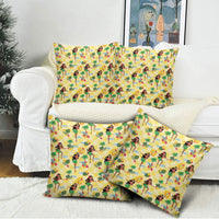 Hawaii Hula Girl Tropical Pillow Cover Yellow Palaka LT01 - Polynesian Pride