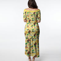 Hawaii Hula Girl Tropical Puletasi Yellow Palaka LT01 - Polynesian Pride