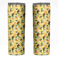 Hawaii Hula Girl Tropical Skinny Tumbler Yellow Palaka LT01 Yellow - Polynesian Pride