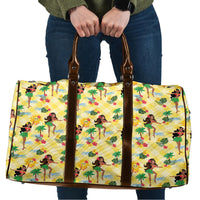 Hawaii Hula Girl Tropical Travel Bag Yellow Palaka LT01 Yellow - Polynesian Pride