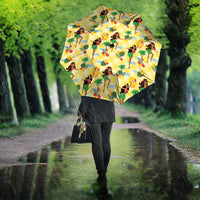 Hawaii Hula Girl Tropical Umbrella Yellow Palaka LT01 - Polynesian Pride