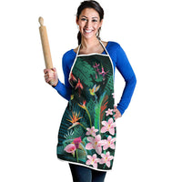 Hawaii Hummingbird Tropical Flowers Apron Dark Green LT01 - Polynesian Pride