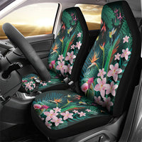 Hawaii Hummingbird Tropical Flowers Car Seat Cover Dark Green LT01 - Polynesian Pride