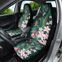 Hawaii Hummingbird Tropical Flowers Car Seat Cover Dark Green LT01 - Polynesian Pride
