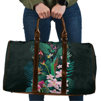 Hawaii Hummingbird Tropical Flowers Travel Bag Dark Green LT01 Green - Polynesian Pride