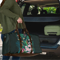 Hawaii Hummingbird Tropical Flowers Travel Bag Dark Green LT01 - Polynesian Pride