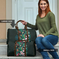 Hawaii Hummingbird Tropical Flowers Travel Bag Dark Green LT01 - Polynesian Pride