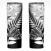 New Zealand Silver Fern Rugby Skinny Tumbler Aotearoa Maori Black Version LT01 Black - Polynesian Pride