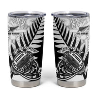 New Zealand Silver Fern Rugby Tumbler Cup Aotearoa Maori Black Version LT01 Black - Polynesian Pride
