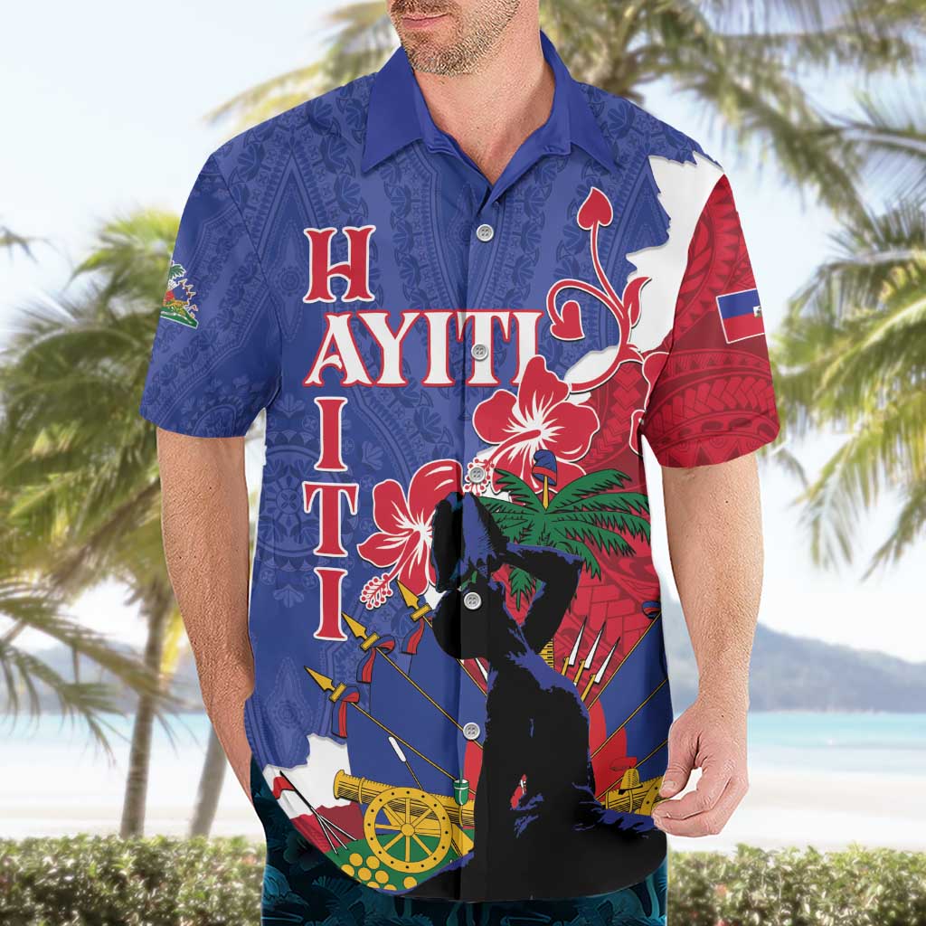 Personalised Haiti Le Marron Inconnu Hawaiian Shirt Dashiki Mix Polynesian Pattern LT01 - Polynesian Pride