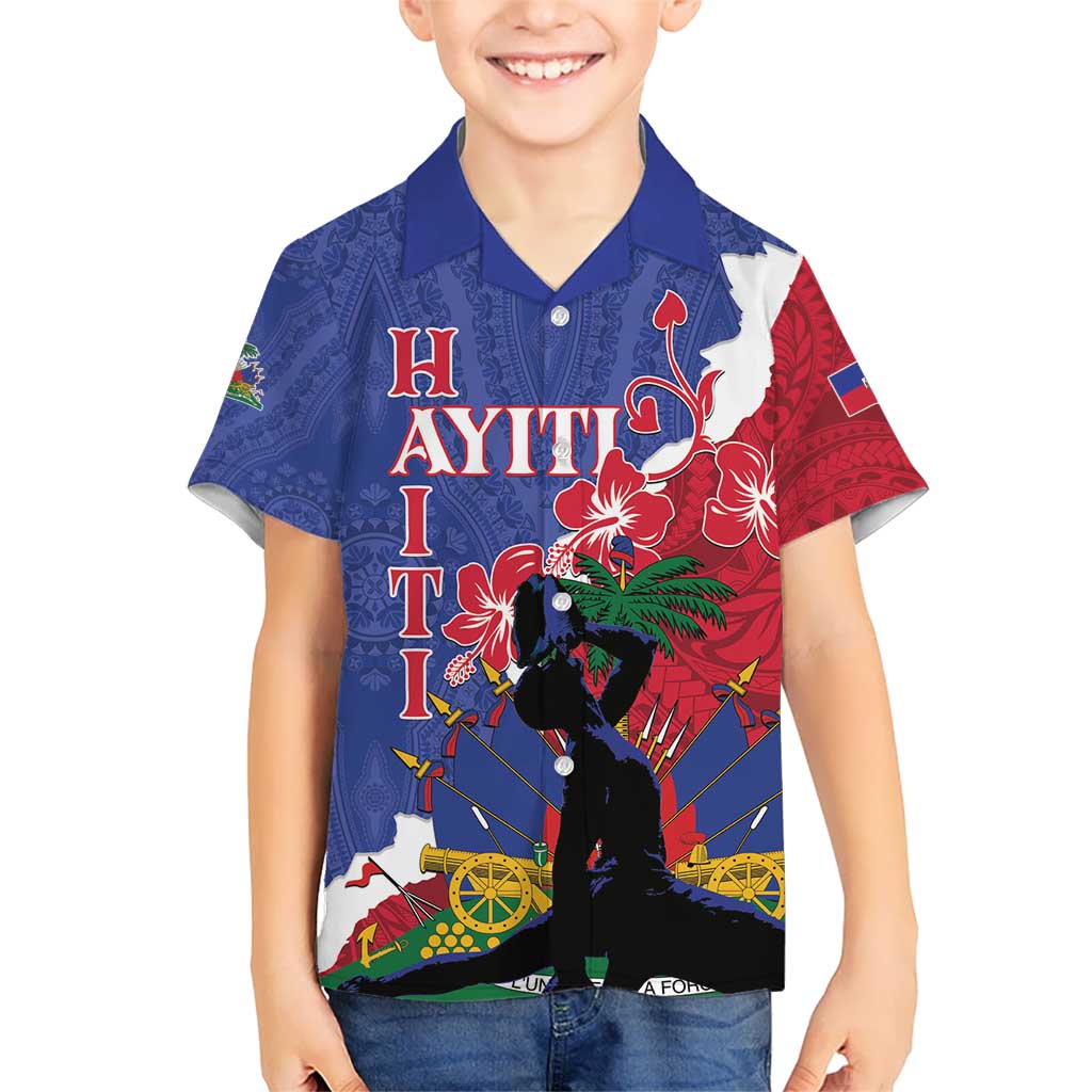 Personalised Haiti Le Marron Inconnu Hawaiian Shirt Dashiki Mix Polynesian Pattern LT01 - Polynesian Pride