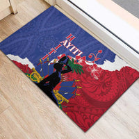 Haiti Le Marron Inconnu Rubber Doormat Dashiki Mix Polynesian Pattern