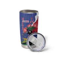 Personalised Haiti Le Marron Inconnu Tumbler Cup Dashiki Mix Polynesian Pattern