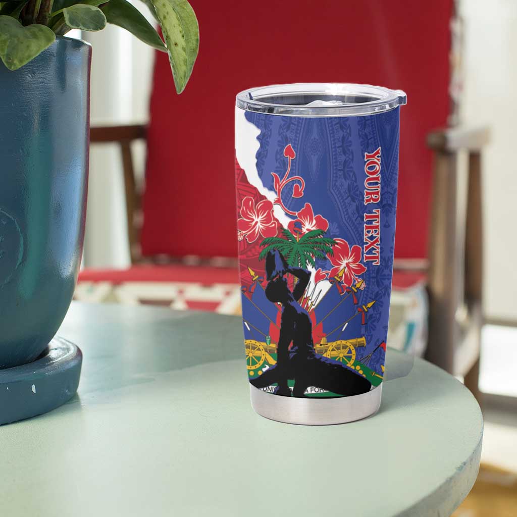 Personalised Haiti Le Marron Inconnu Tumbler Cup Dashiki Mix Polynesian Pattern