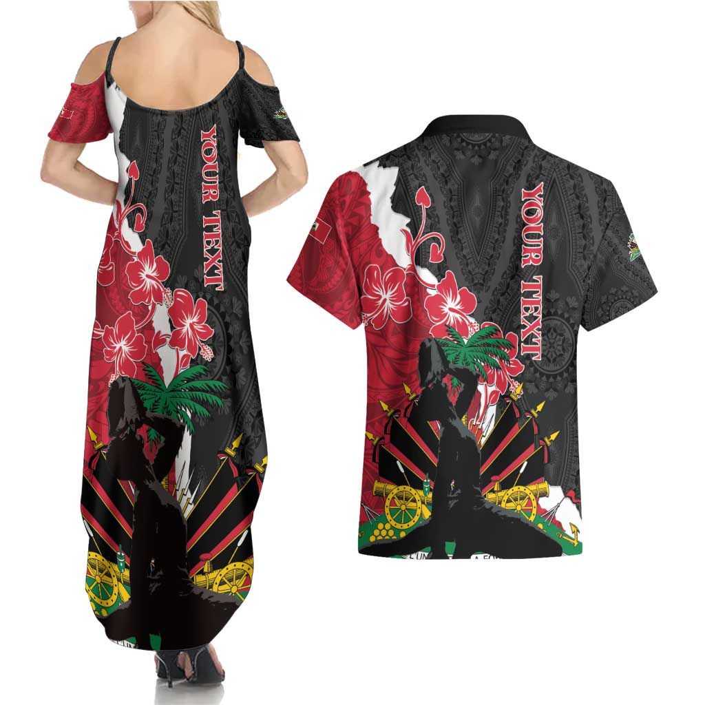 Personalised Ayiti Neg Marron Couples Matching Summer Maxi Dress and Hawaiian Shirt Dashiki Mix Polynesian Pattern LT01 - Polynesian Pride