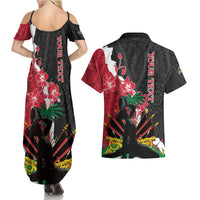 Personalised Ayiti Neg Marron Couples Matching Summer Maxi Dress and Hawaiian Shirt Dashiki Mix Polynesian Pattern LT01 - Polynesian Pride
