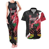 Personalised Ayiti Neg Marron Couples Matching Tank Maxi Dress and Hawaiian Shirt Dashiki Mix Polynesian Pattern LT01 Black - Polynesian Pride