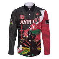 Personalised Ayiti Neg Marron Family Matching Mermaid Dress and Hawaiian Shirt Dashiki Mix Polynesian Pattern LT01 Dad's Shirt - Long Sleeve Black - Polynesian Pride