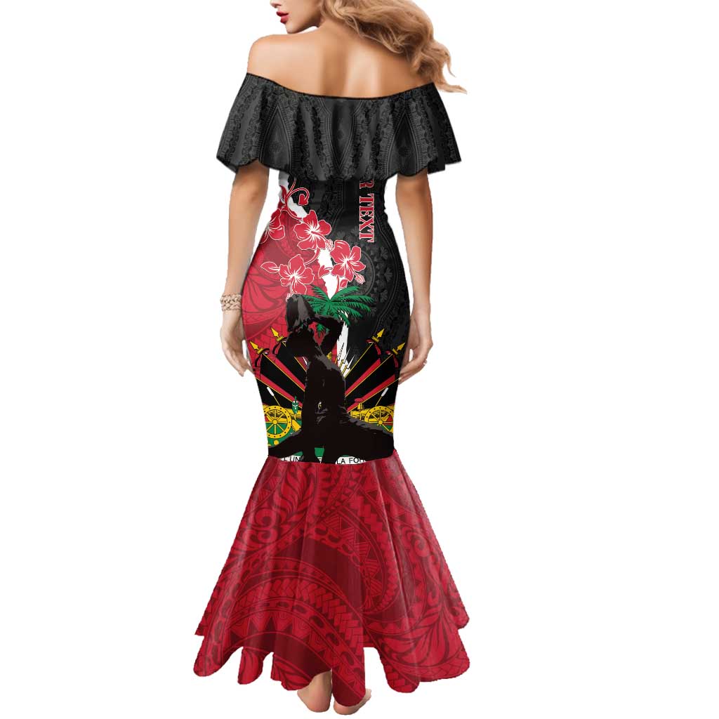 Personalised Ayiti Neg Marron Family Matching Mermaid Dress and Hawaiian Shirt Dashiki Mix Polynesian Pattern LT01 - Polynesian Pride
