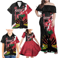 Personalised Ayiti Neg Marron Family Matching Off Shoulder Maxi Dress and Hawaiian Shirt Dashiki Mix Polynesian Pattern LT01 - Polynesian Pride